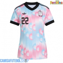Camisa de time de futebol Bélgica Alexis Saelemaekers #22 Replicas 2º Equipamento Feminina Mundo 2026 Manga Curta